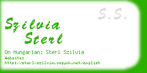 szilvia sterl business card